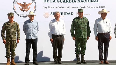 Alfonso Durazo subrayó que ahora la Guardia Nacional tendrá un proceso de maduración institucional (Foto: captura de pantalla)