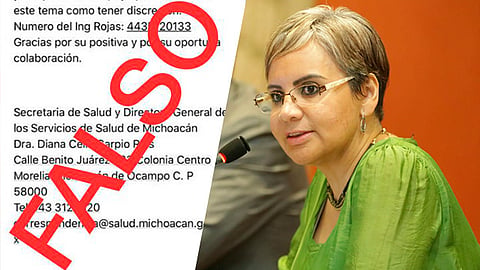 La titular de la SSM solicitó hacer caso omiso y notificar los correos o llamadas telefónicas que puedan recibir al área Jurídica (Foto Especial)