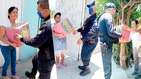 Los paquetes alimenticios ya de distribuyen en Tuxpan, Ocampo, Angangueo, Jungapeo, Juárez, Susupuato y Tuzantla, además de Zitácuaro (Foto Cortesía)