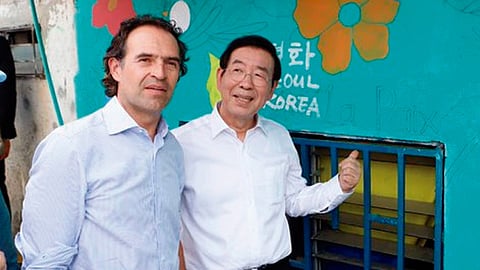 Park fue elegido como acalde de Seúl en 2011 y reelegido para un tercer periodo en junio del año pasado (Foto: @FicoGutierrez /twitter)