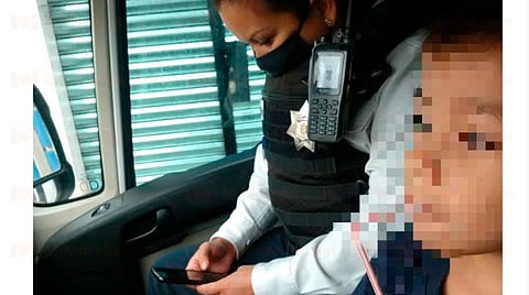 Uniformados entregaron al niño y dieron recomendaciones pertinentes para que no ocurriera el hecho de nuevo (Foto: RED 113)