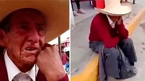 Él se dedica a vender huevos en la calle (Fotograma: Antena 9)