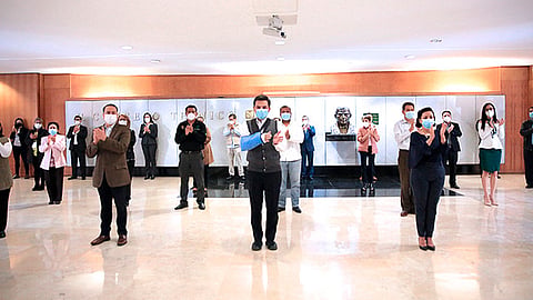 En el homenaje estuvieron presentes trabajadores y autoridades de la Institución (Foto Cortesía)