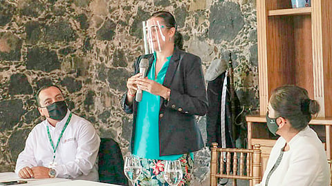 Norma Adriana Magaña reiteró el compromiso de seguir trabajando de manera coordinada con el IMSS (Foto Cortesía)