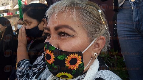 La señra Lupita es una de las víctimas que acudieron a la ceremonia en conmemoración de los fallecidos del atentado en Morelia (Foto: Fátima Miranda)