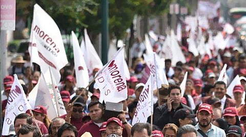 El partido guinda encabeza la lista con el 34% de los resultados (Foto Facebook: Delfina Gómez Álvarez)