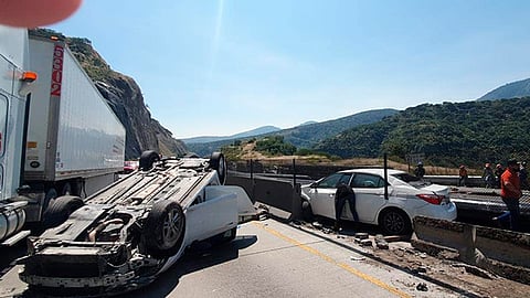 El accidente se dio en la México-Querétaro (Foto: FB/El Mijis TV)