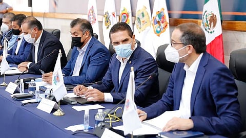 El gobernador de Michoacán participó en la Reunión de la Alianza Federalista en Aguascalientes (Foto Twitter: Silvano Aureoles Conejo)