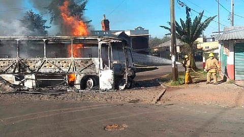 Dos vehículos fueron incendiados (Foto: Red 113)