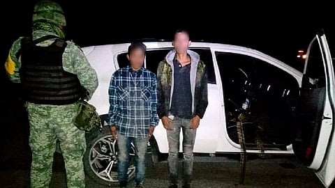 Los imputados dijeron llamarse Braulio José L., de 18 años de edad y Marco Antonio M., ambos originarios de Jalisco (Foto: Red 113)