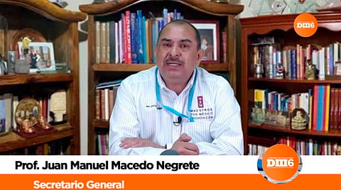 En su mensaje llamó al gobierno federal y de Michoacán a dispersar a tiempo los recursos para el pago de nómina y regularización de bonos (Foto: Cortesía)