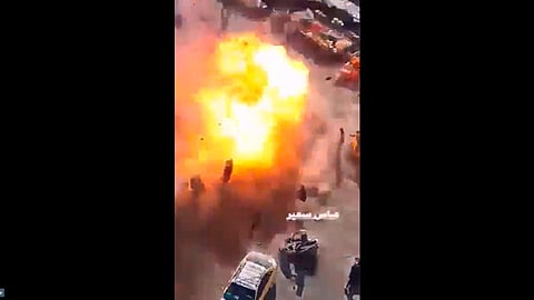Hubo dos explosiones en un mercado en el centro de Bagdad (Foto: captura/@TITORODRIGUEZZ)