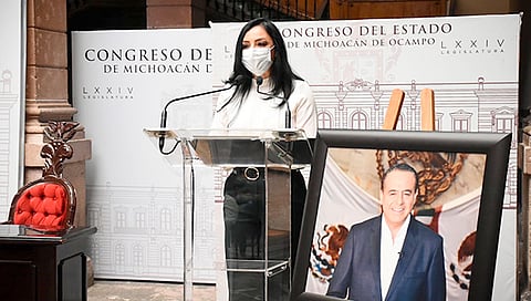 La mejor manera de honrarlo es trabajar por un mejor Michoacán, más allá de colores, condición social y religiones, afirmó (Foto Cortesía)