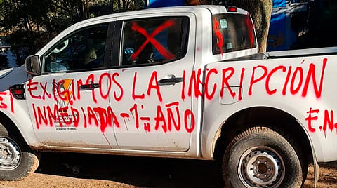 El comité de representantes de los normalistas denunció que las autoridades han mantenido “una actitud no favorable” para resolver las problemáticas de la institución (Foto: Cortesía)