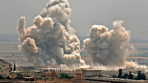 El pasado jueves Estados Unidos bombardeo supuestas posiciones de milicias pro iraníes en Siria (Foto Twitter: @MglMauricio)