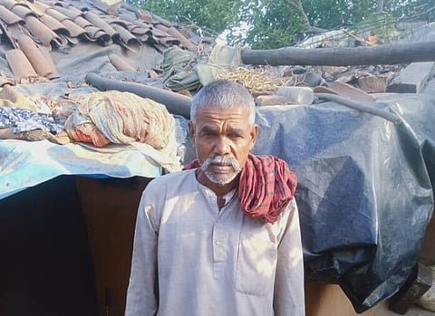 Elderly farmer Ram Chandra Maurya (70). / Photo - Satya Prakash Bharti, The Mooknayak