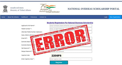 Tribal students from India unable to fill the National Overseas Scholarship