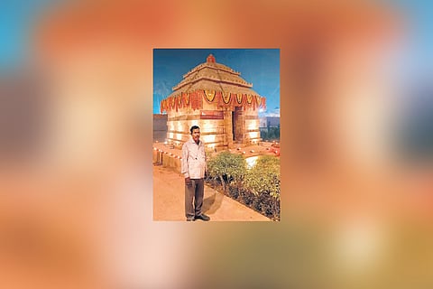 Nayagarh-based sculptor Kirtan Maharana