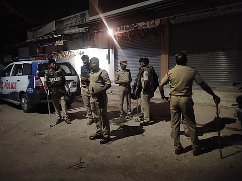 Police managed to diffuse the situation by arresting two persons, including a minor, who allegedly threw the shoe.