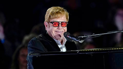 Elton John performs on the South Lawn of the White House in Washington on Sept. 23, 2022. John has achieved EGOT status.