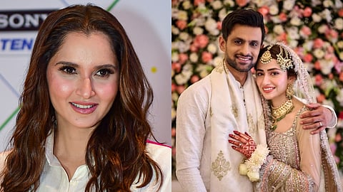 Sania Mirza; Shoaib Malik with Sana Javed.