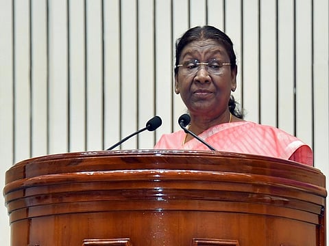 President Droupadi Murmu .
