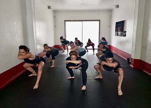 A kalari class in Chile