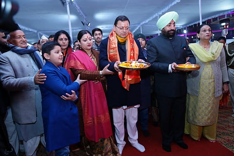 Sunderkand's recitation and Rambhajan at Uttarakhand CM Dhami's residence