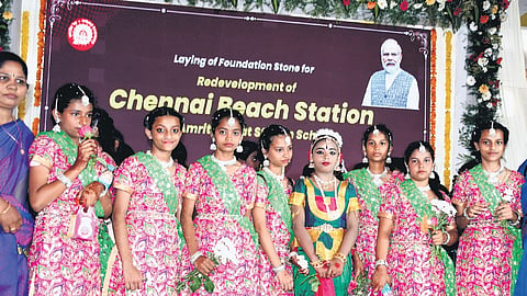 Cultural events were organised after Prime Minister Narendra Modi announced the redevelopment of Chennai Beach railway station