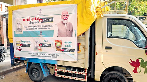 Vans deployed at National Cooperative Consumers’ Federation of India office in Chennai