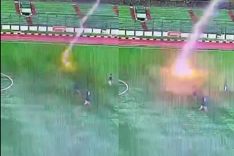 Screengrab from a video which recorded the horrifying incident.