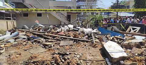 According to reports, the blast happened when cartons of firecrackers were unloaded.