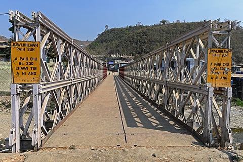 The border between India and Myanmar at Zokhawthar