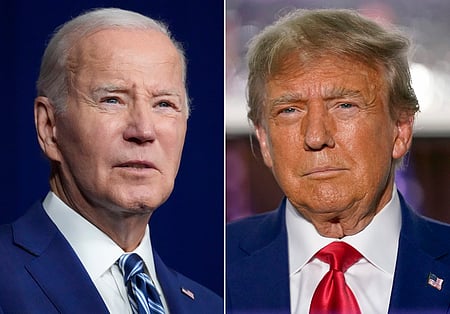 President Joe Biden, le and former President Donald Trump.
