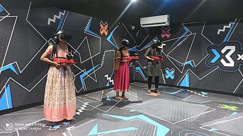 The gamers at VR Game Cafe at Anna Nagar in Chennai.