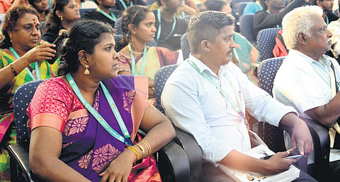 Visitors at the International Kani Tamil 24 conference held at Chennai Trade Centre.