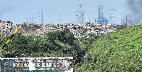 Kodungayur dump yard in Chennai.