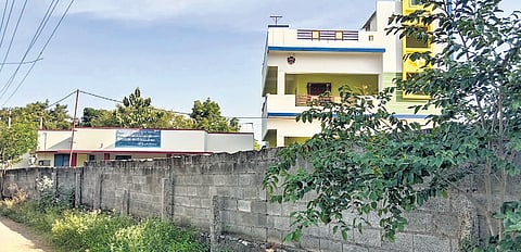 The alleged untouchability wall at Sevur village panchayat in Avinashi