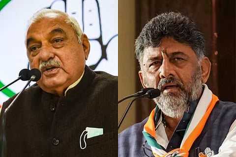 Bhupinder Singh Hooda and DK Shivakumar