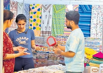 The fabled Dhakai muslin jamdani sari and the jute-muslin saris are the star attractions at the event.