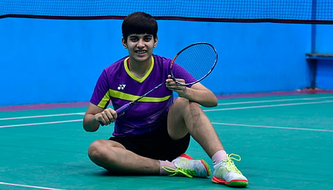 Reigning national champ Anmol
Kharb training at Sunrise Academy in Noida