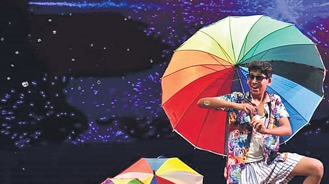 A still from the play 'Chitte'
