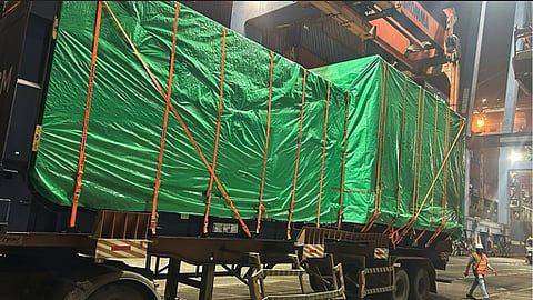 A container onboard a Karachi-bound ship from China was stopped at Mumbai's Nhava Sheva port on suspicion that it contained a dual-use consignment that could be used for Pakistan's nuclear and ballistic missile programme