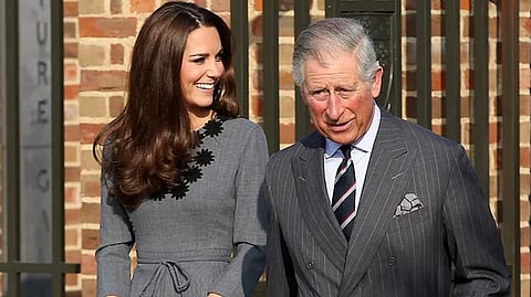 Britain's King Charles with Kate Middleton, and King Charles.