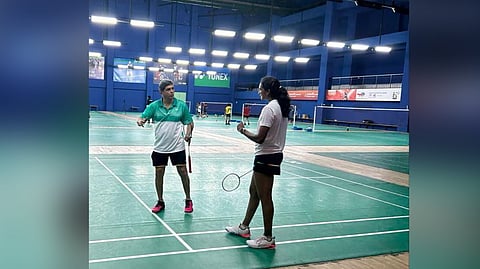 PV Sindhu with Prakash