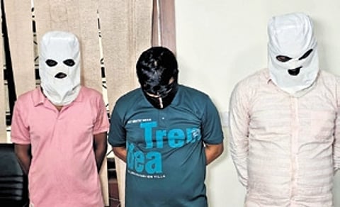 The three arrested persons