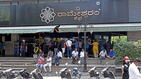 The Rameshwaram Cafe in Rajajinagar sees a thin crowd days after the blast at another branch of the eatery.