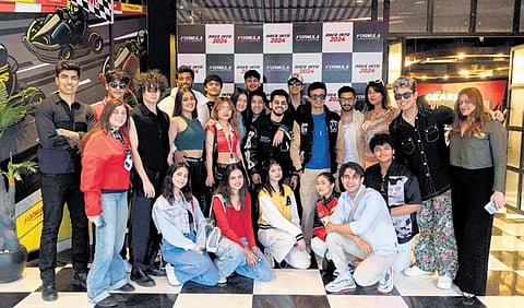 A group of go-karters