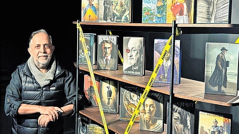 Rohit Chawla with the book covers