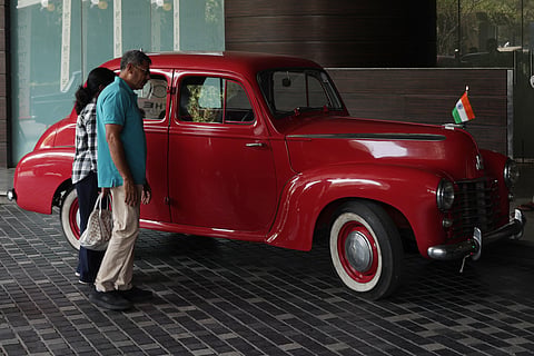 Among the array of vintage treasures, we had the opportunity to speak with Shashidhar Batchu, the President of CMVA, who shared insights into the inaugural edition of the vintage automobile show.